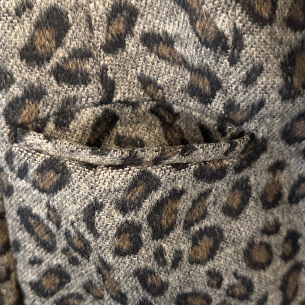 LOFT Animal Print Blazer - Black and Brown - Picture 6 of 6